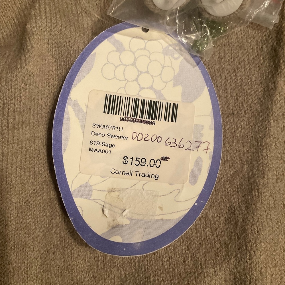 “APRIL CORNELL” 100% Wool Beaded Sweater. - Picture 13 of 14